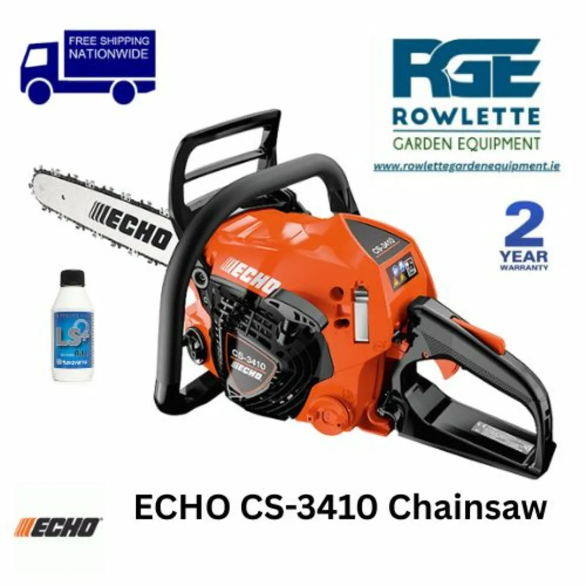 Echo CS-3410 Rear-Handle Chainsaw - Image 1