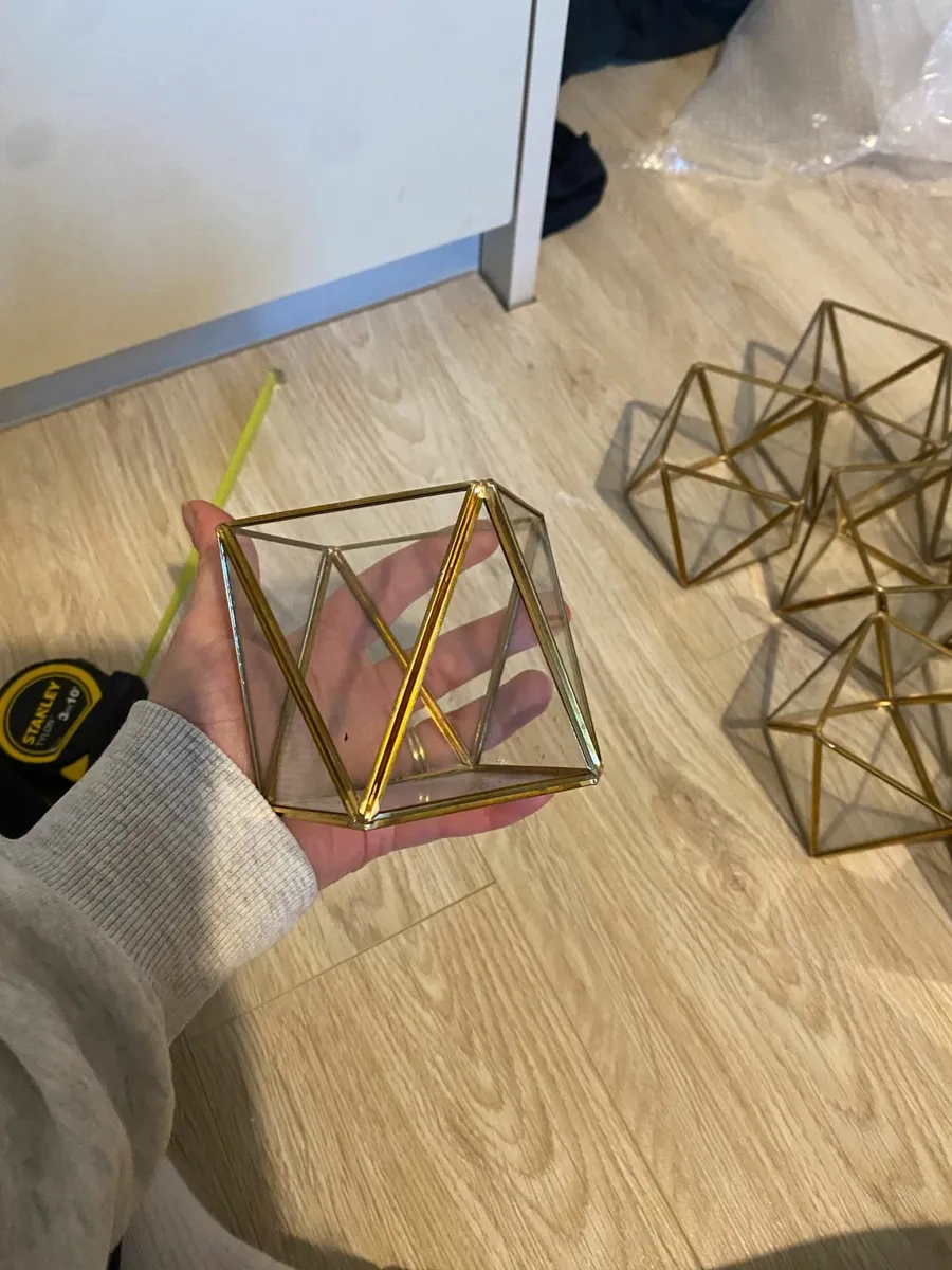 Glass tealight holders - Image 1