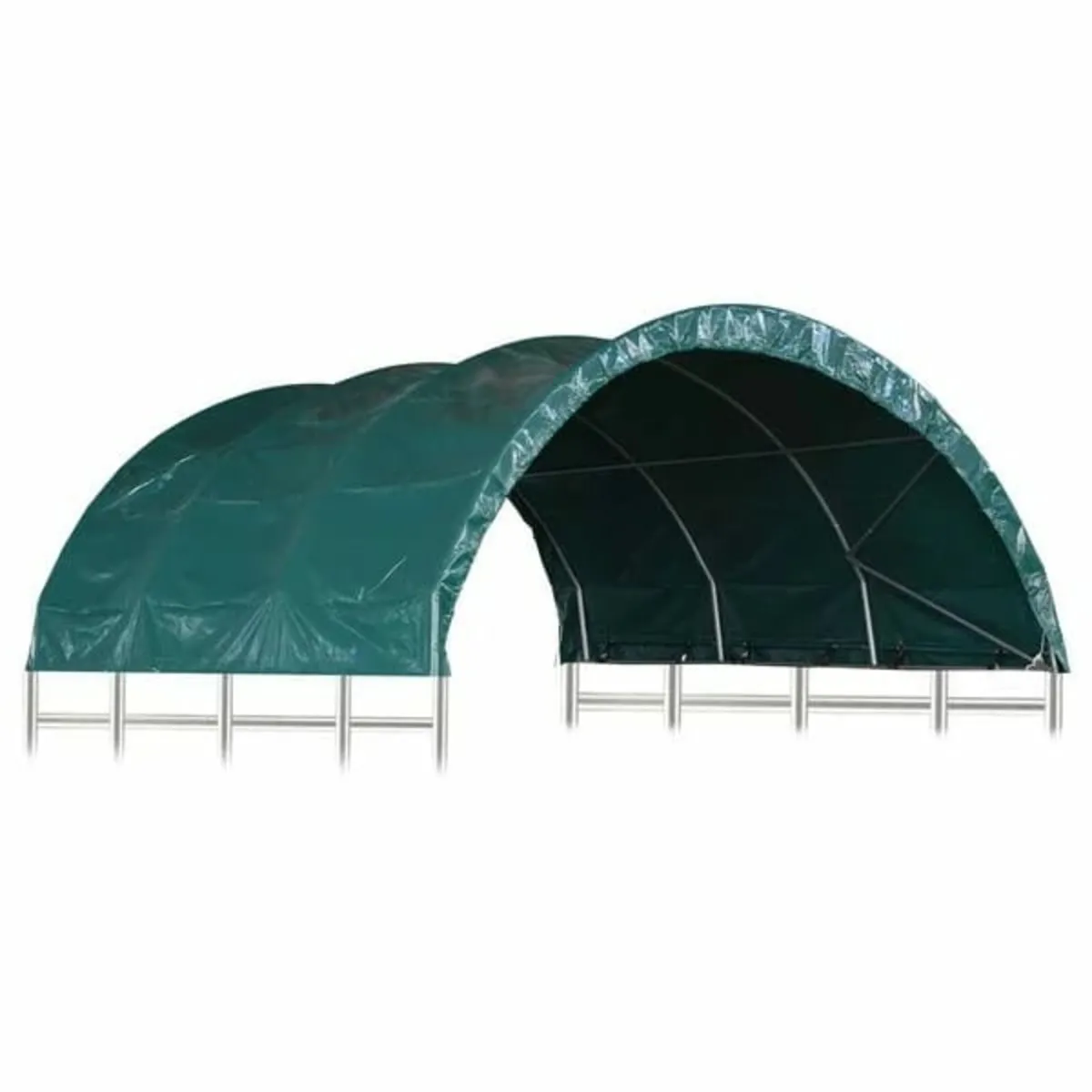 Livestock Tent PVC 3.7x3.7 m Green - Image 1