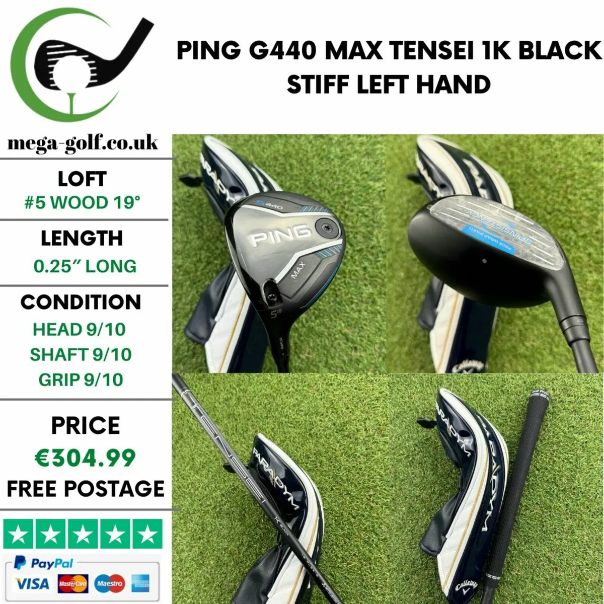 Ping G440 Max #5 Wood 19° / Tensei 1K Black Stiff - Image 1