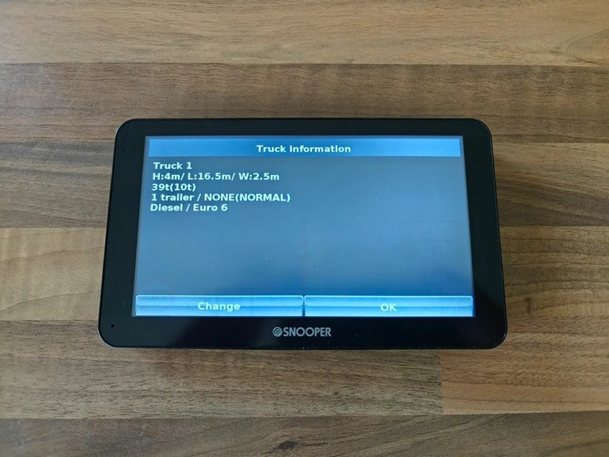 Snooper S8110 HGV sat nav - Europe map - Image 1