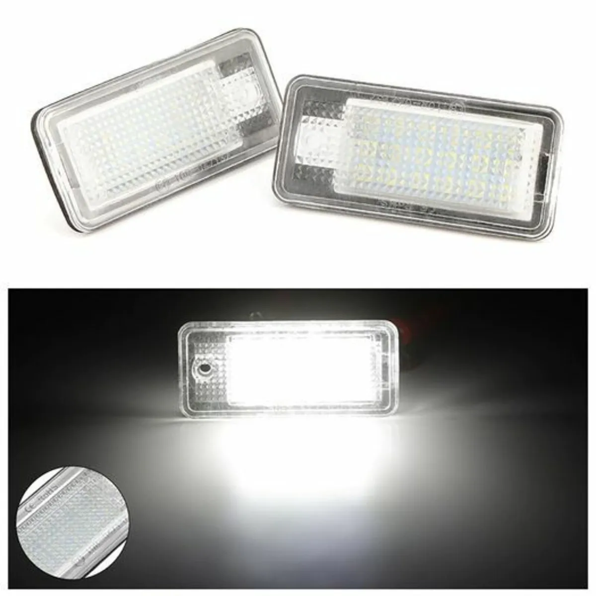 AUDI License Number Plate Light, 2PCS Rear Number - Image 2
