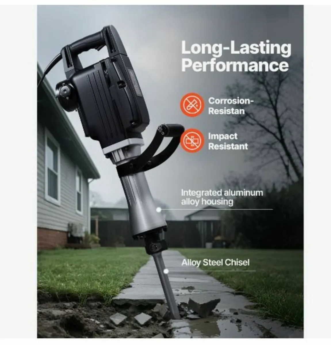 Demolition Jack Hammer, 2800 W Powerful - Image 4