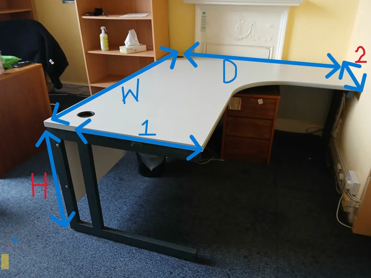 Office Right Hand Corner Desk - Image 2