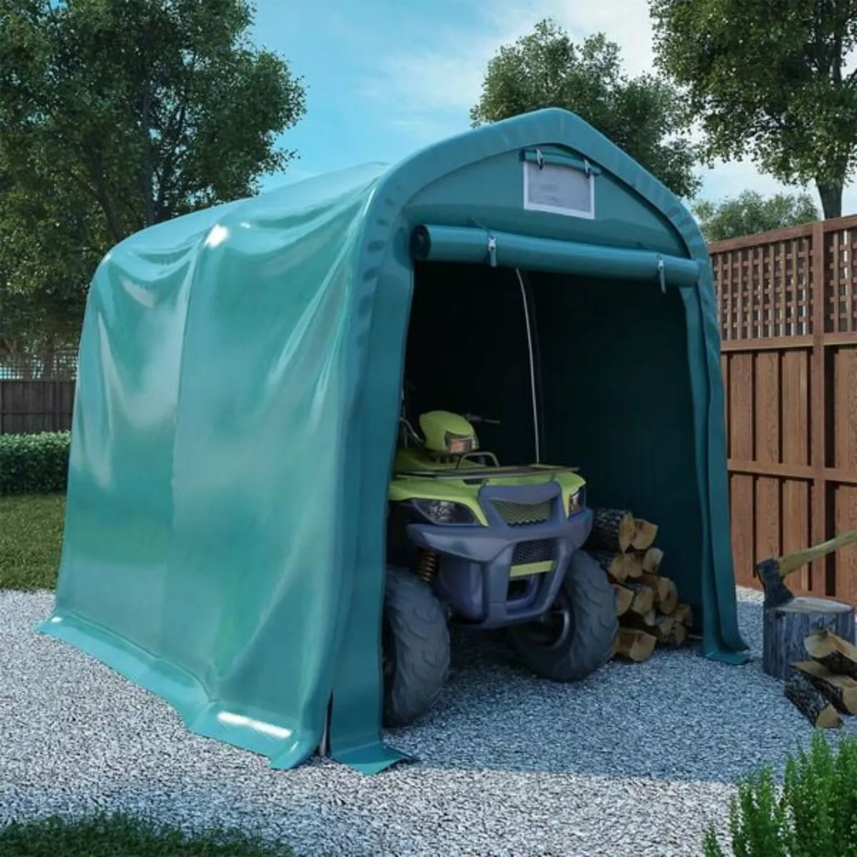 Garage Tent PVC 1.6x2.4 m Green - Image 2