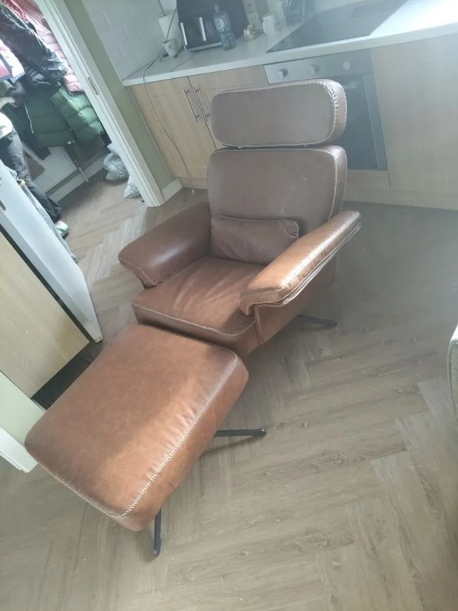 swivel chair and foot stool - Image 2