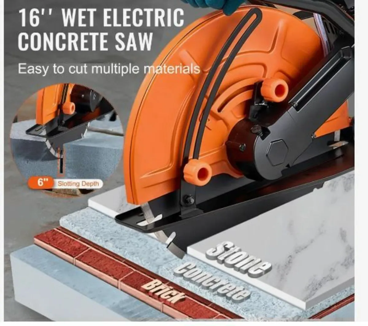 16"/40.6 cm Electric Concrete Saw - Image 2