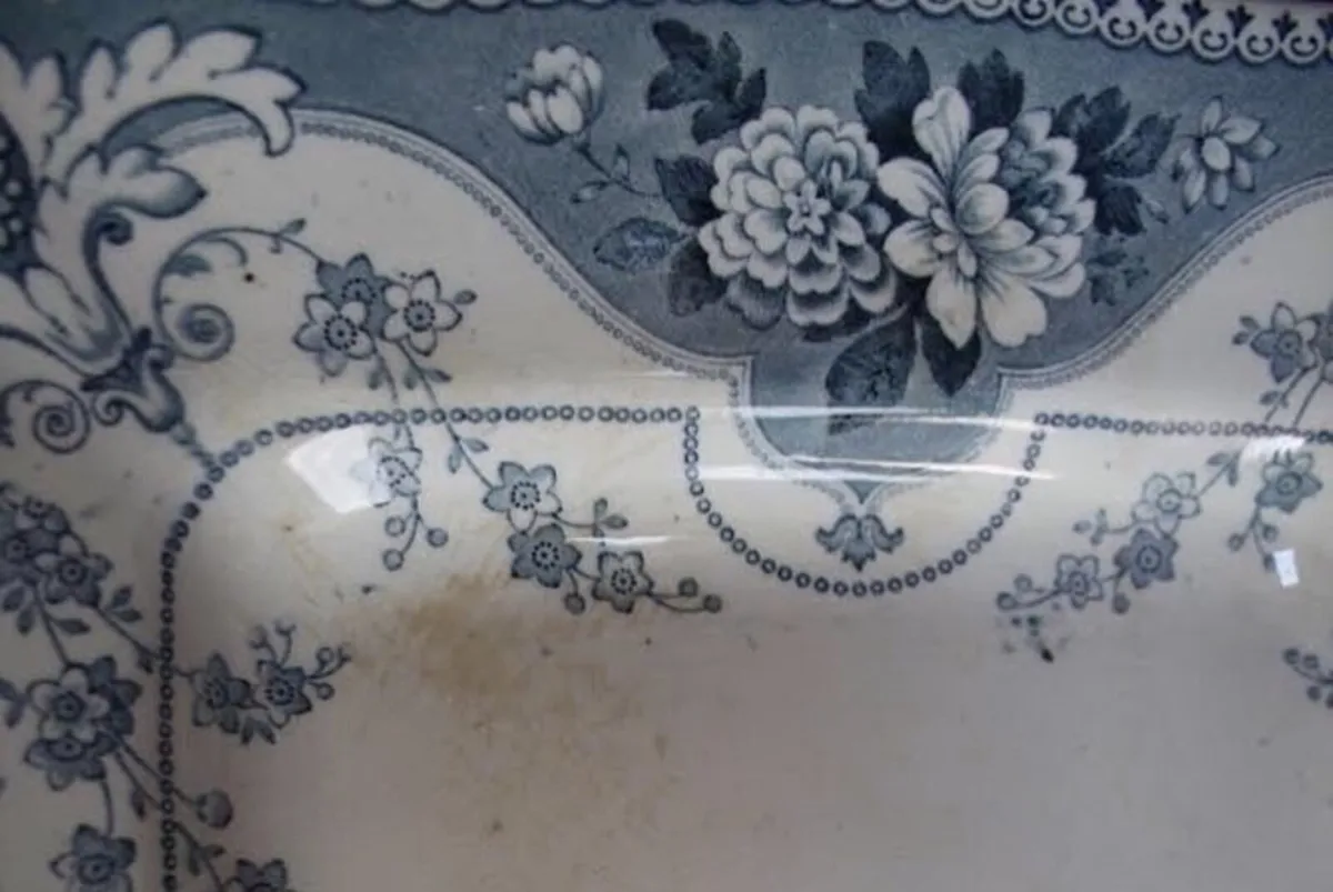 Two Antique Meat Platters - Image 3