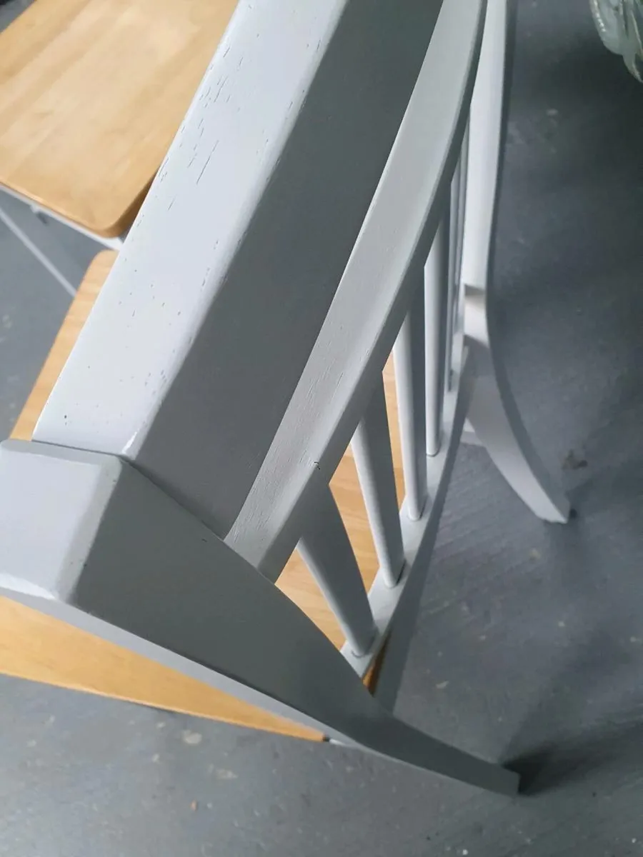 2 solid wood dining chairs - Image 2