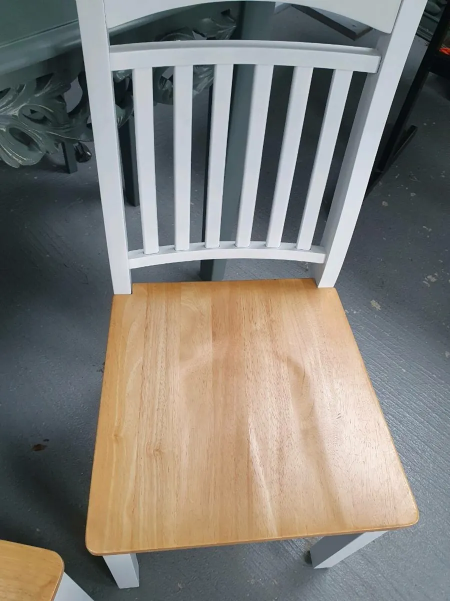 2 solid wood dining chairs - Image 3