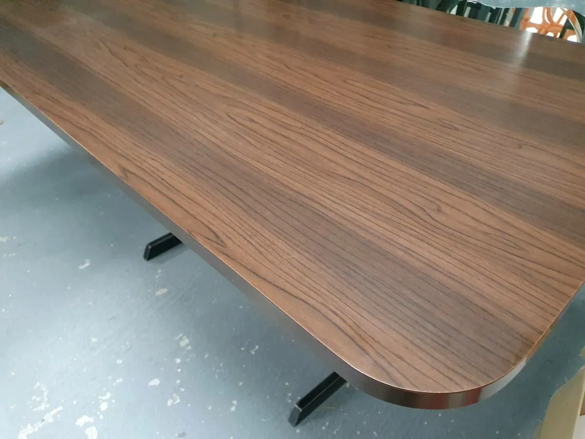 6 seater walnut venered dining - Image 2