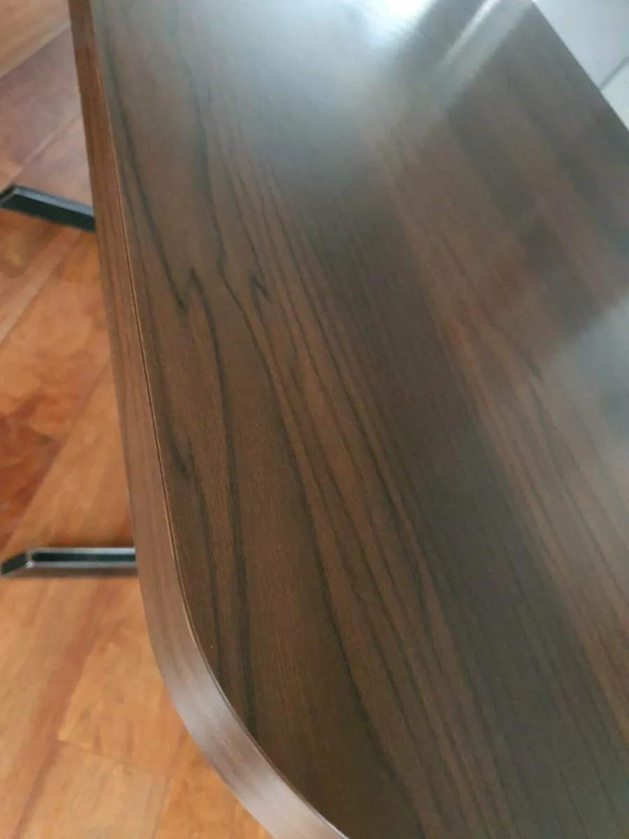 6 seater walnut venered dining - Image 3