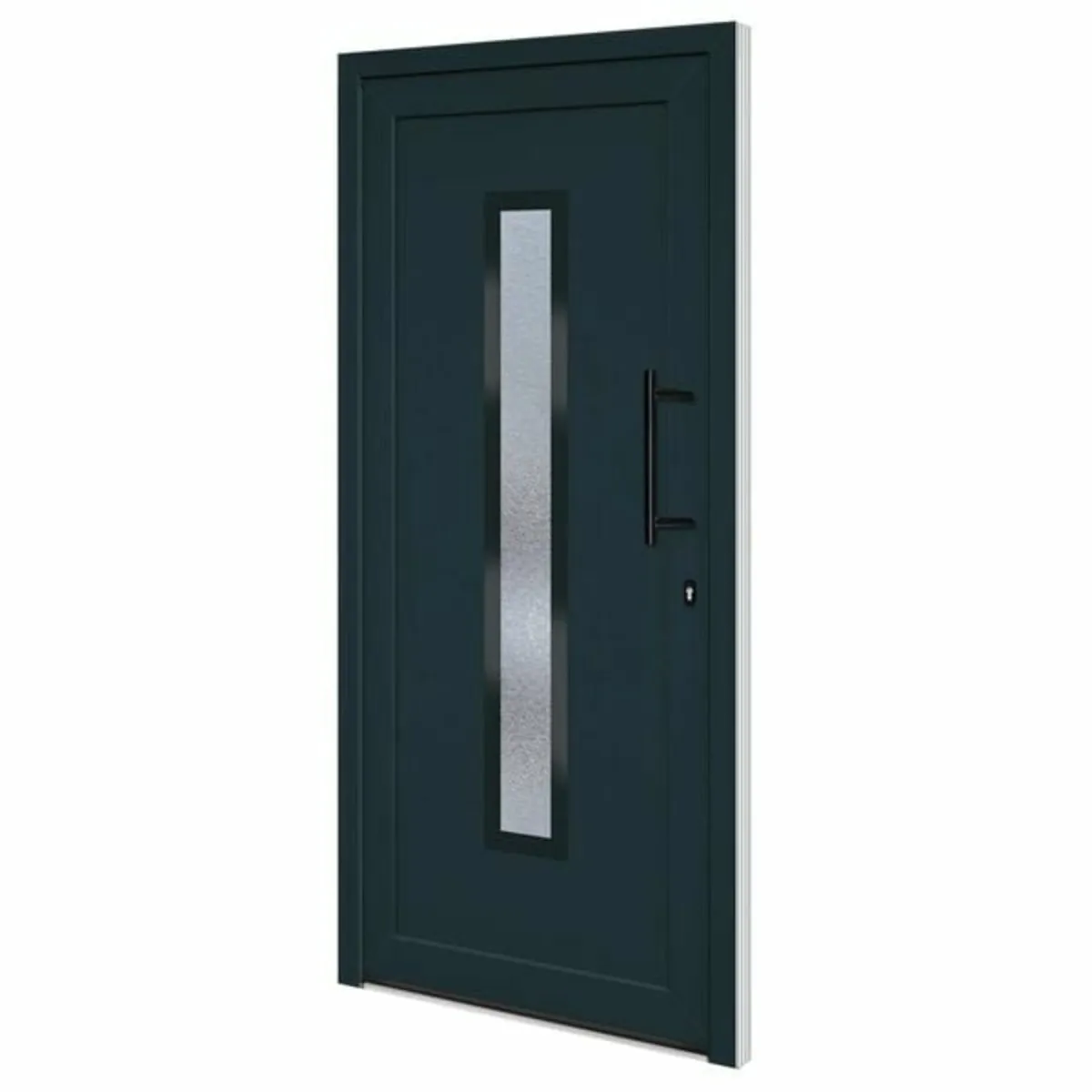 Front Door Anthracite 98x208 cm PVC - Image 2