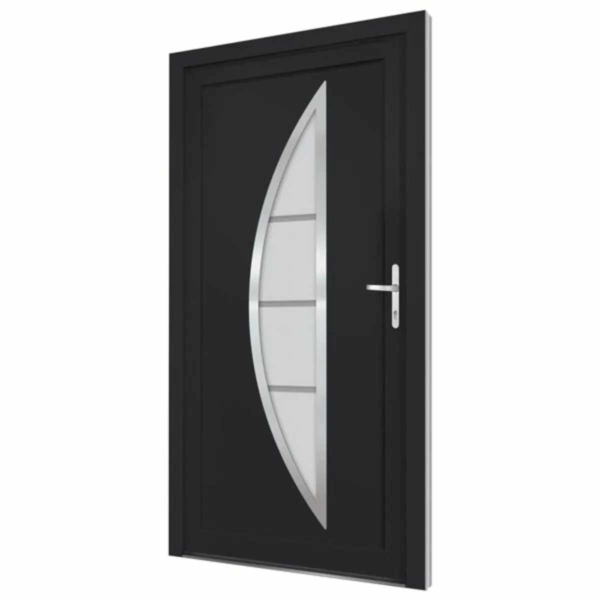 Front Door Anthracite 98x208 cm PVC - Image 4