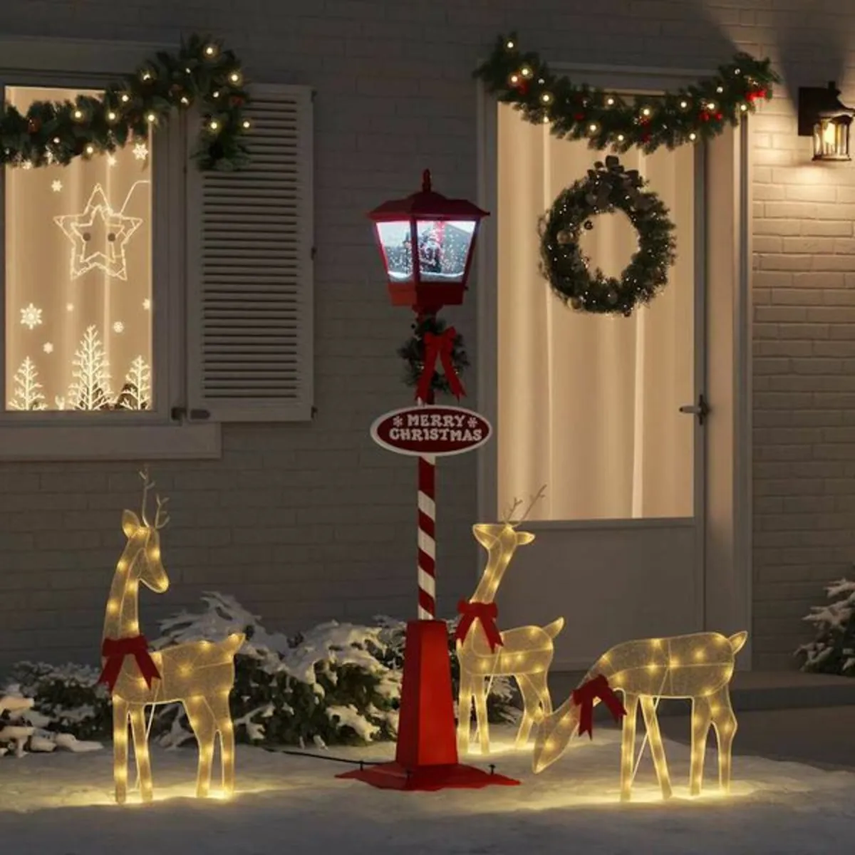Chirstmas Street Lamp with Lantern Red 40.5x40.5x1 - Image 3