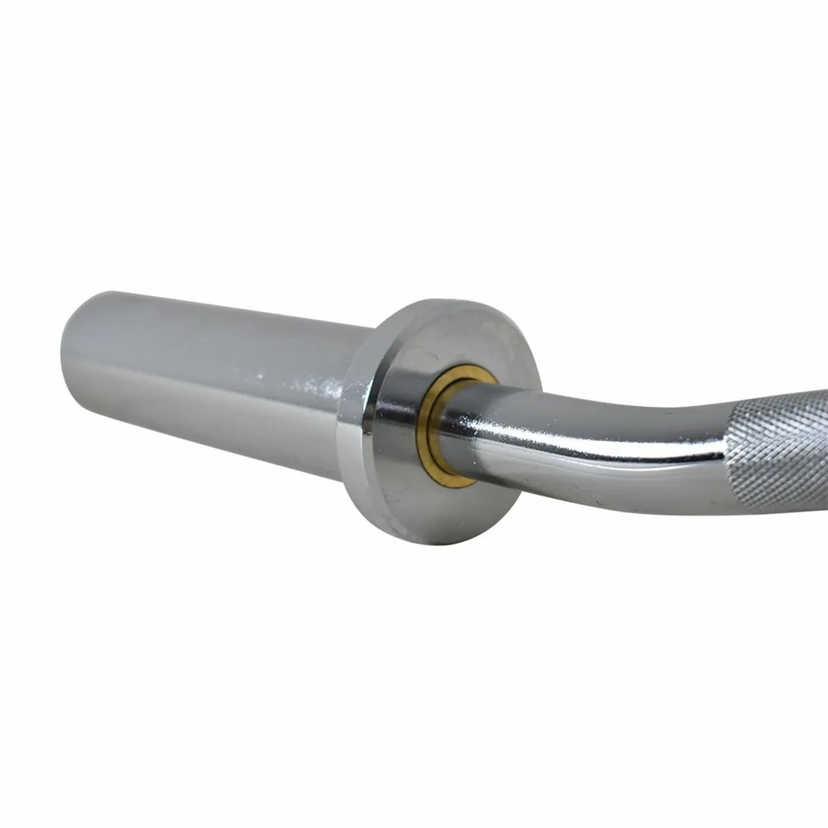 4 Foot Olympic EZ Curl Barbell with Spring Collars - Image 3