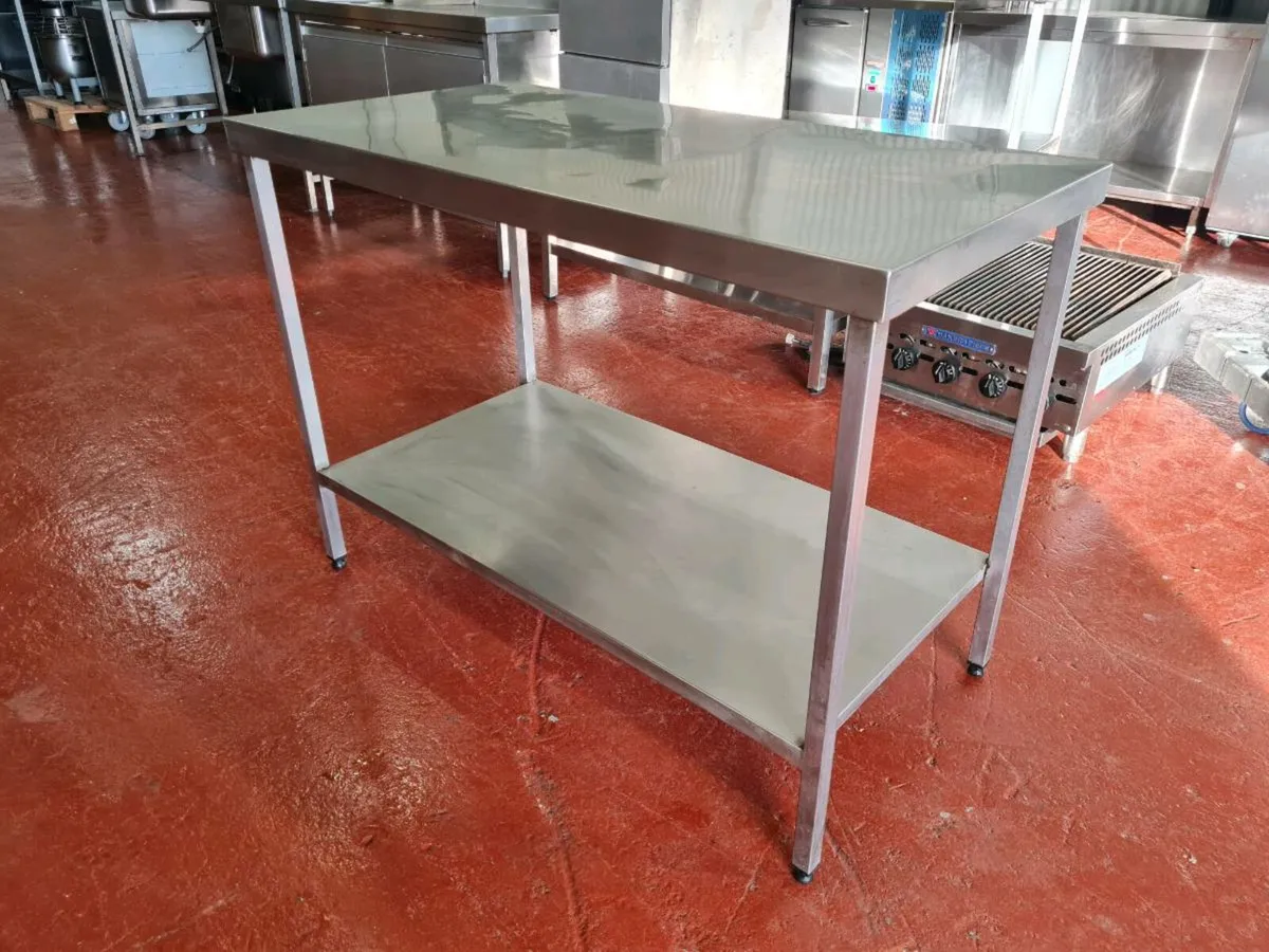 Stainless steel sinks, tables and shelf - Image 2