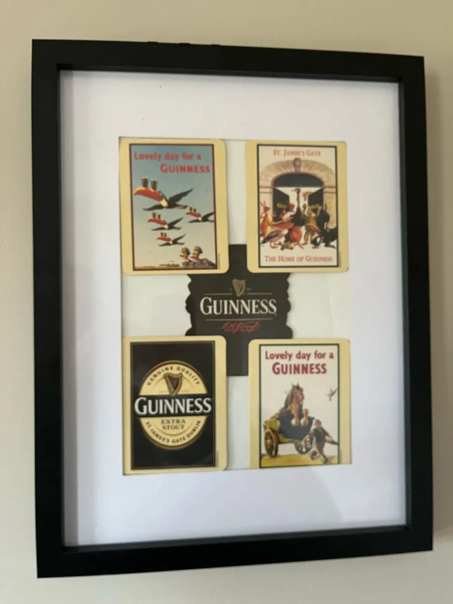 Framed Guinness collectibles - Image 1