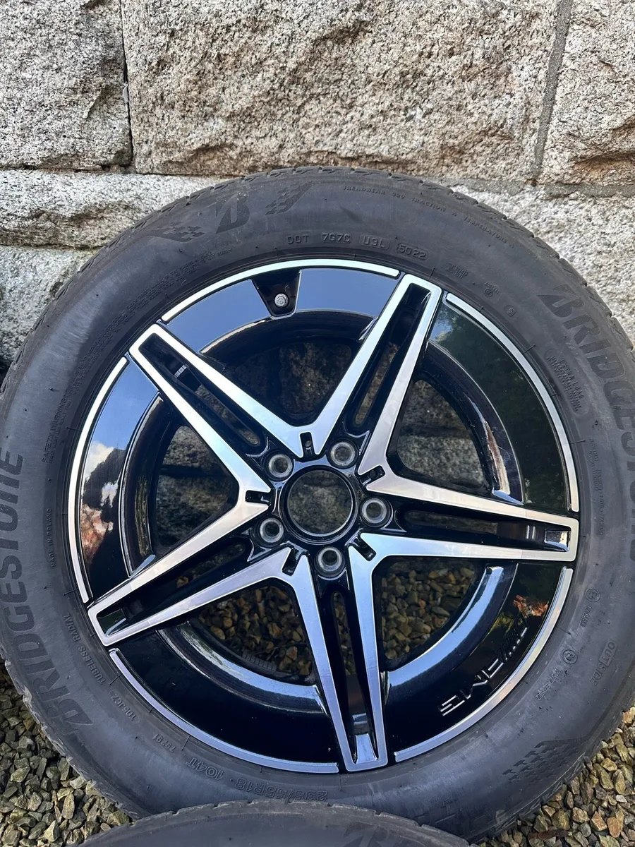 Set of 4 Bridgestone Tires&Gloss Black Alloy Wheel - Image 2