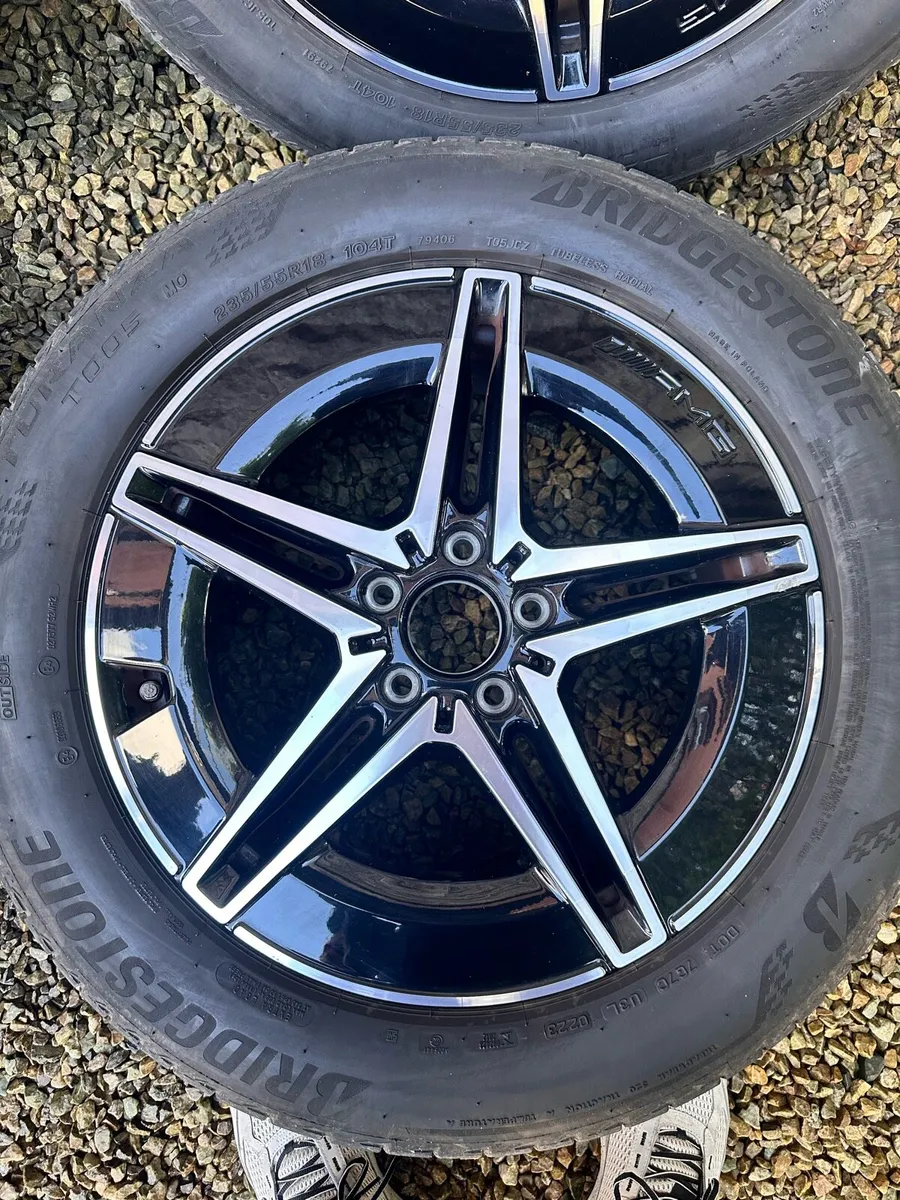 Set of 4 Bridgestone Tires&Gloss Black Alloy Wheel - Image 3