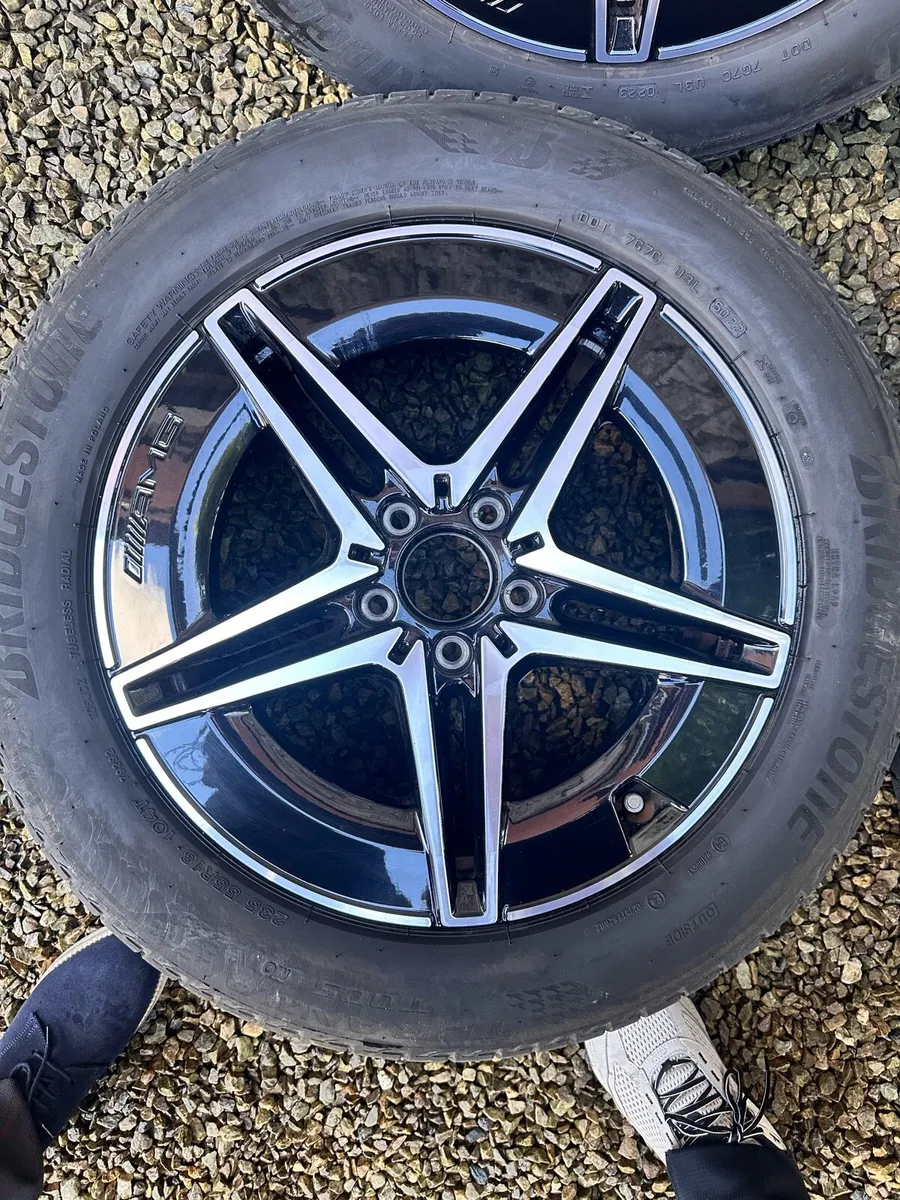 Set of 4 Bridgestone Tires&Gloss Black Alloy Wheel - Image 4