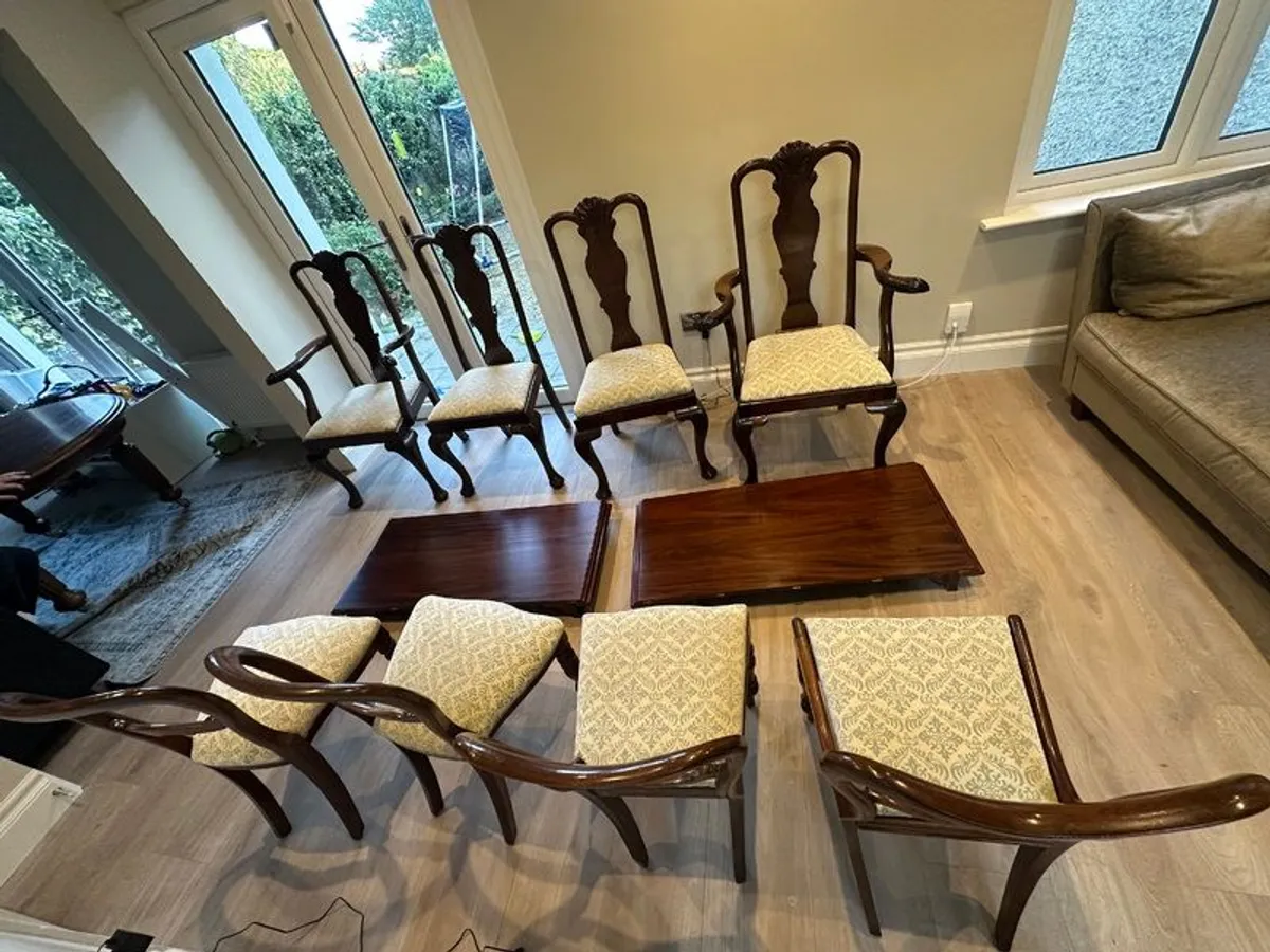 Mahogony table and 8 chairs for sale - Image 3