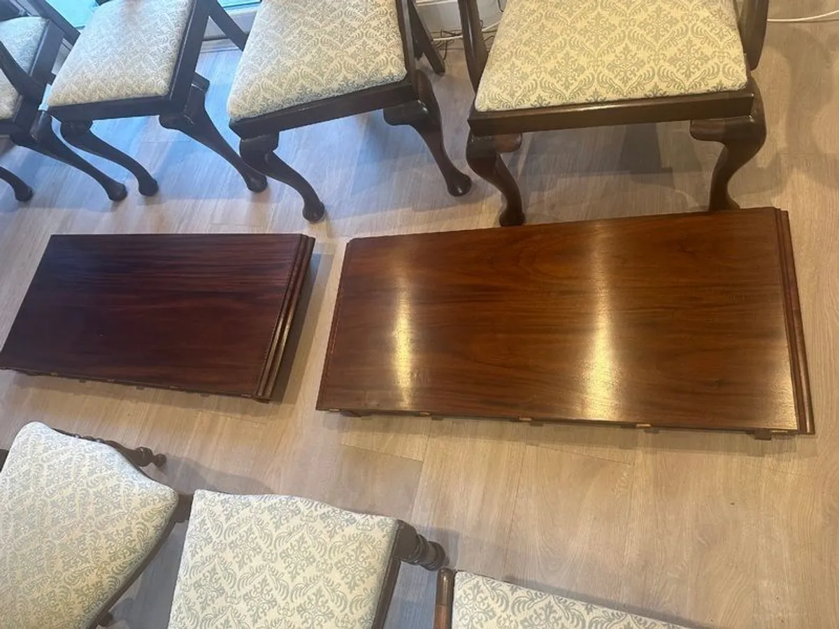 Mahogony table and 8 chairs for sale - Image 4