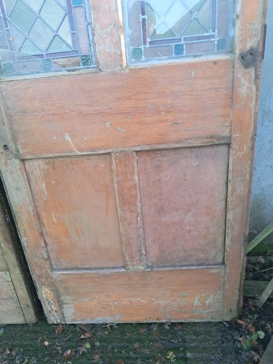 Two  pitch pine doors - Image 3