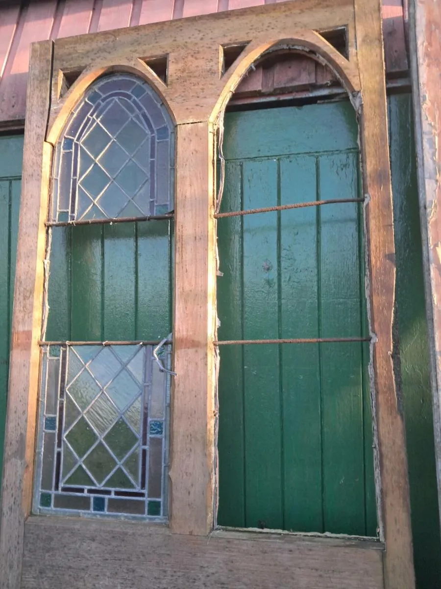 Two  pitch pine doors - Image 4