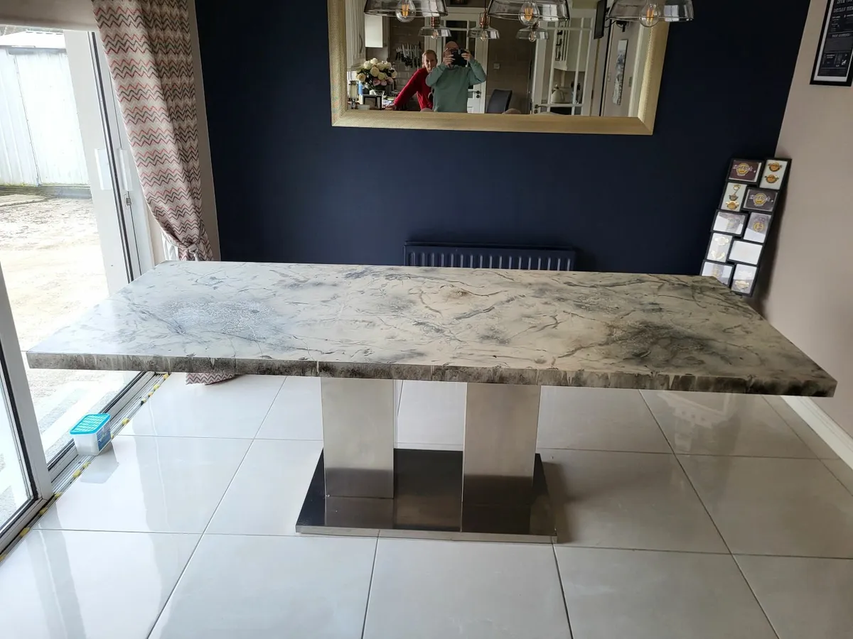 Dining Table and 8 Matching Chairs - Image 1