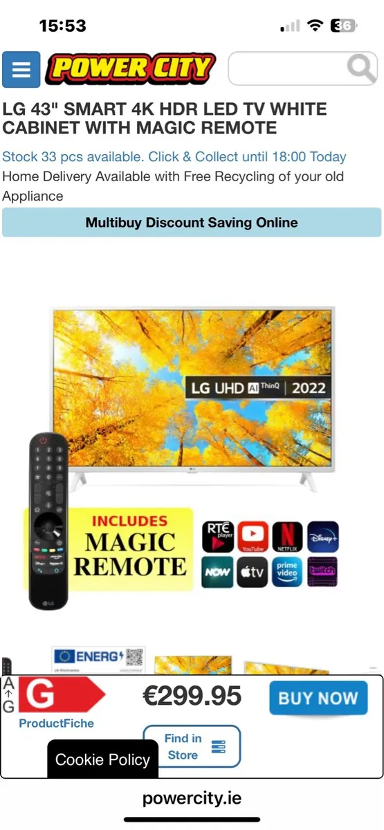 TV almost new LG 43” - Image 2