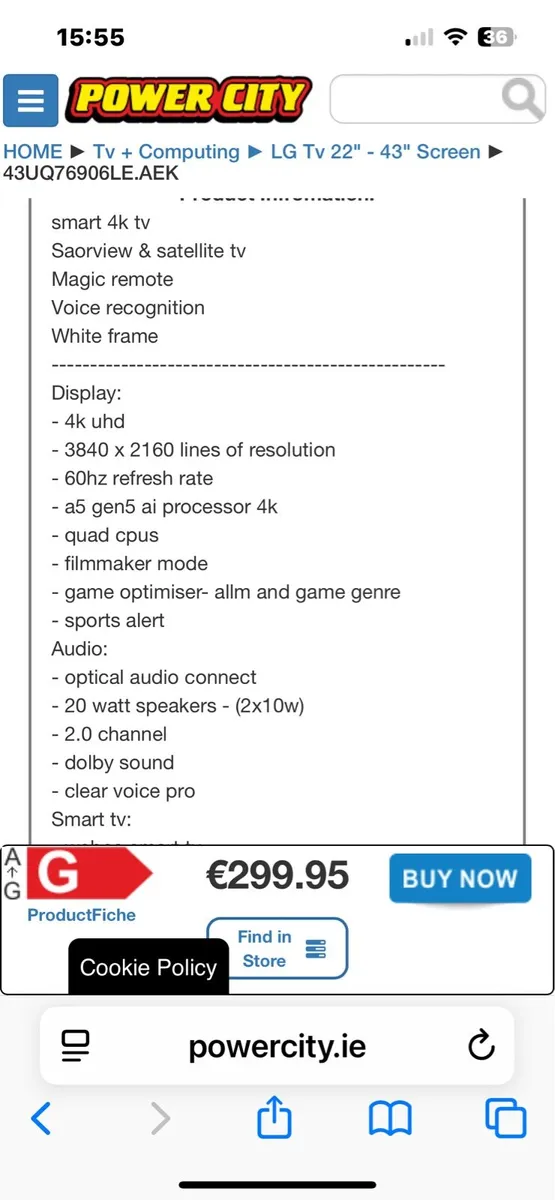 TV almost new LG 43” - Image 4