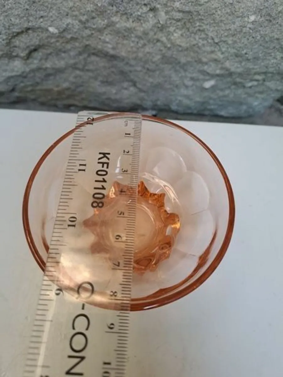 Pink rose glass bowl - Image 3