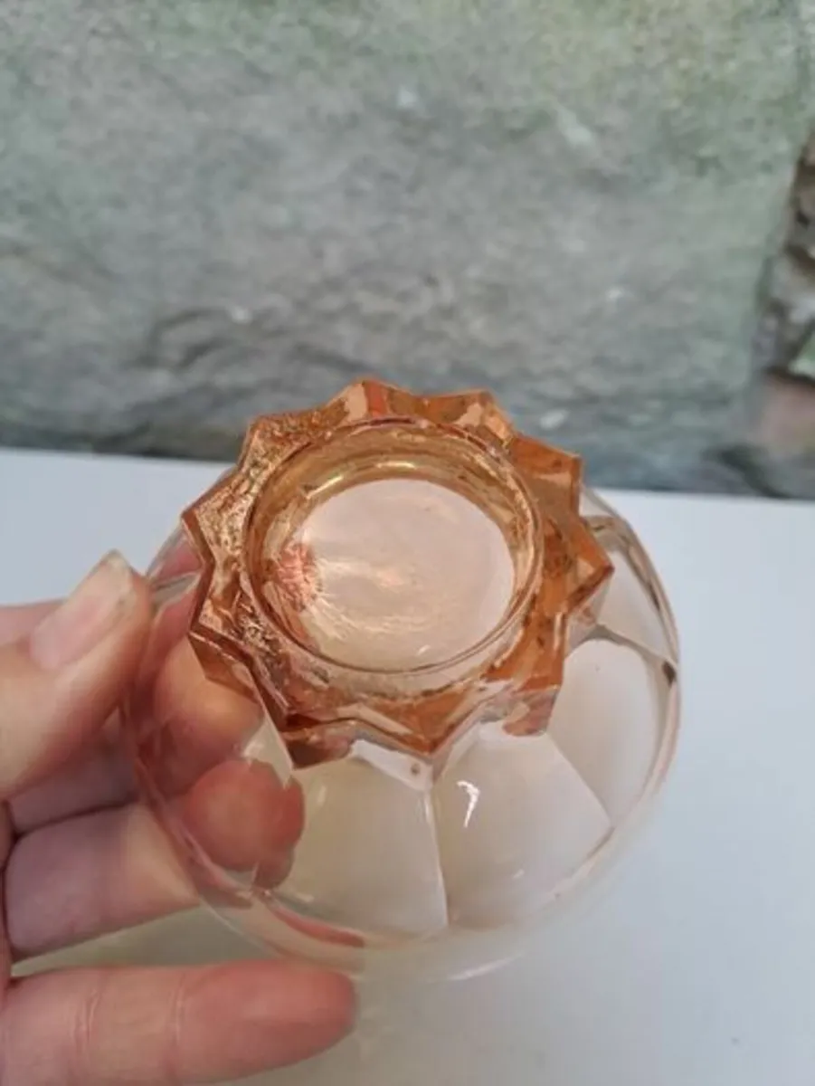 Pink rose glass bowl - Image 4