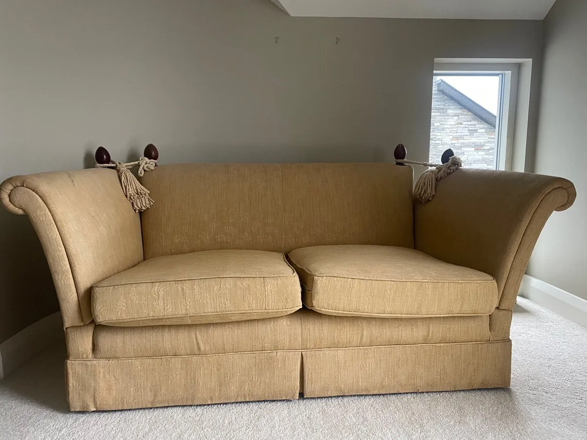 Laura Ashley 2-seater Gold sofa - Image 1