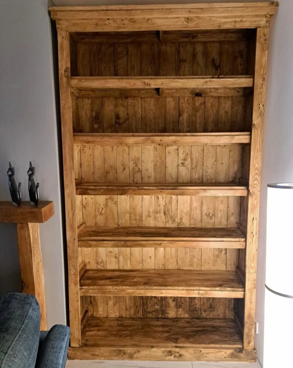 Handmade rustic bookcase - Image 4