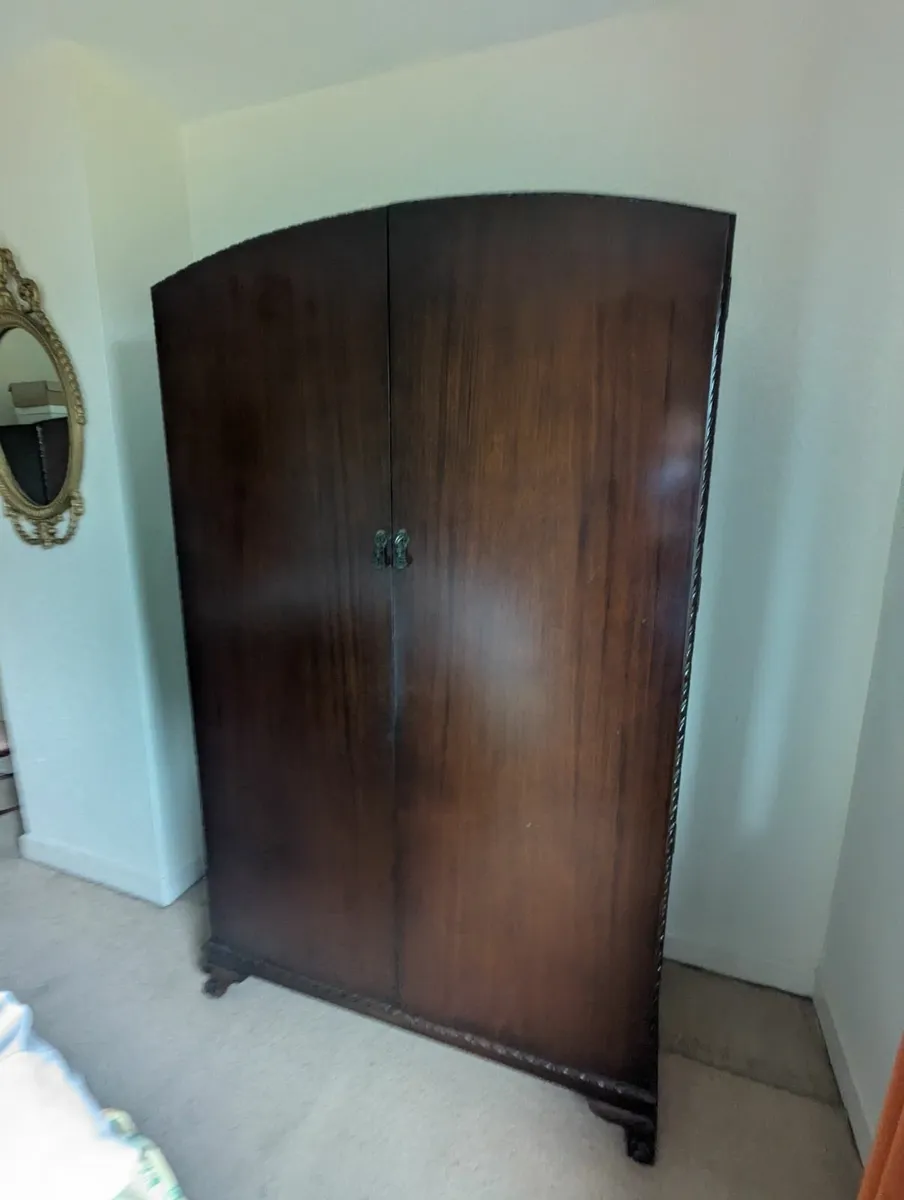Solid Mahogany  Wardrobe and Matching Double Bed - Image 1