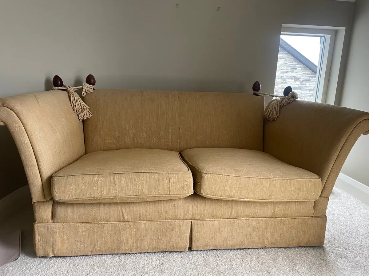 Laura Ashley 2-seater Gold sofa - Image 4