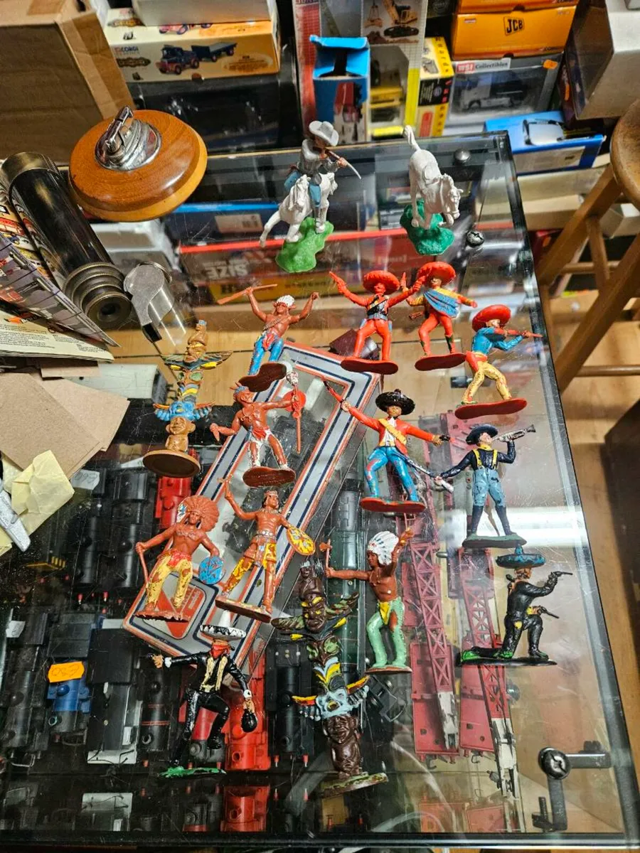 Vintage Crescent Mexicans Cowboys Indians - Image 1