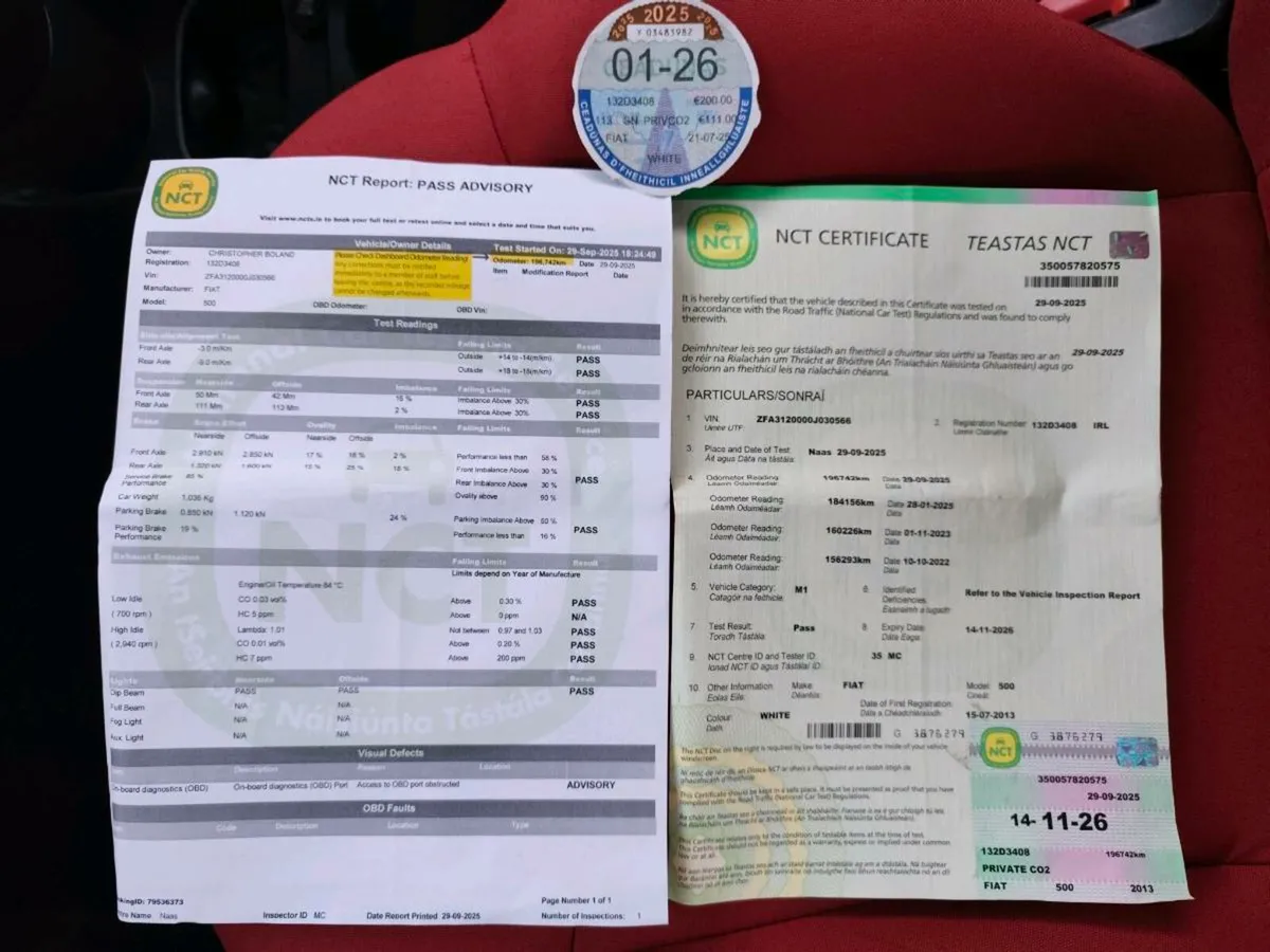 NCT 11/26 132 Fiat 500 1.2 Pop - Image 4