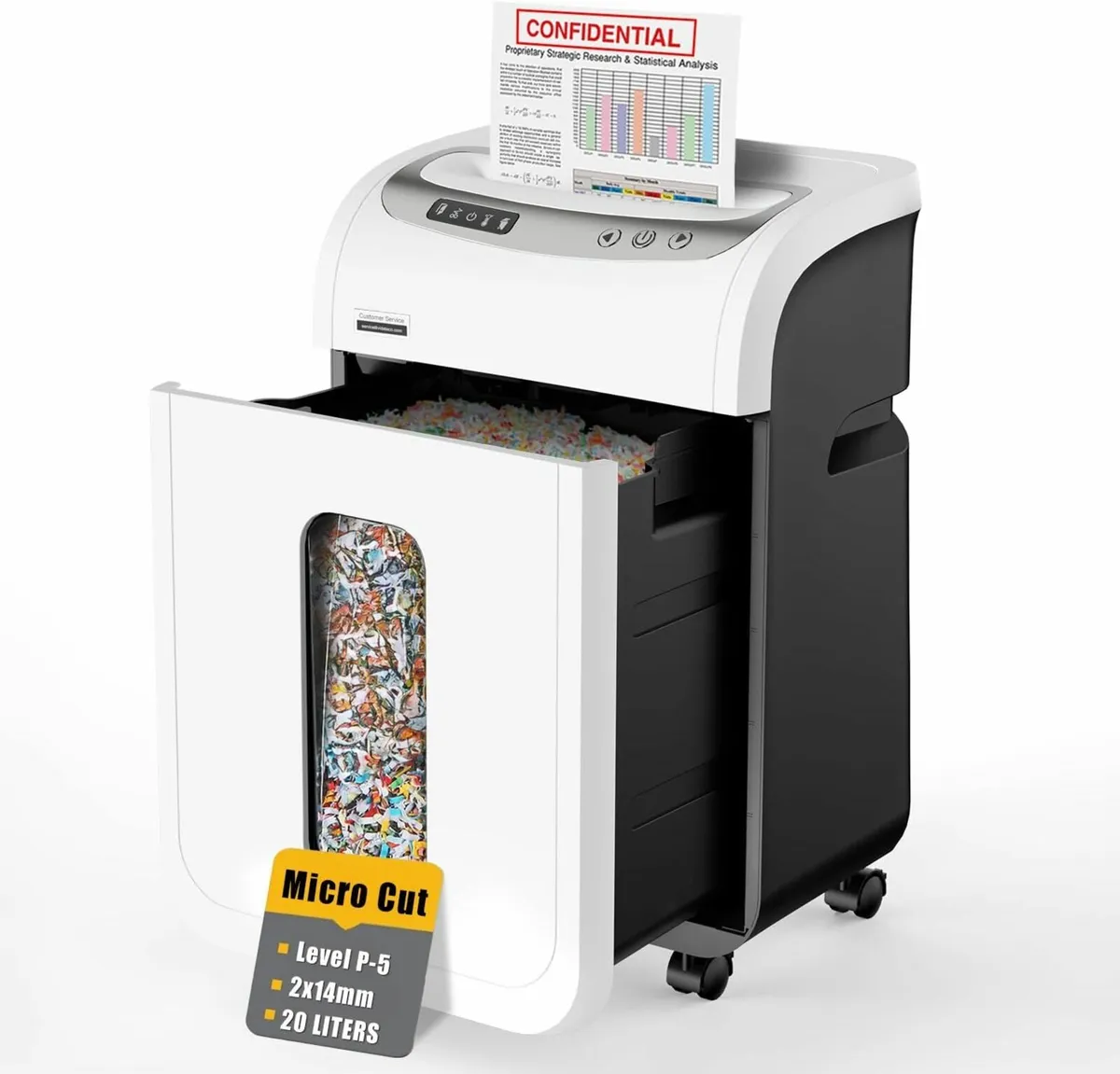 Paper Shredder, 9-Sheet Shreds Paper/Card/Staple - Image 1