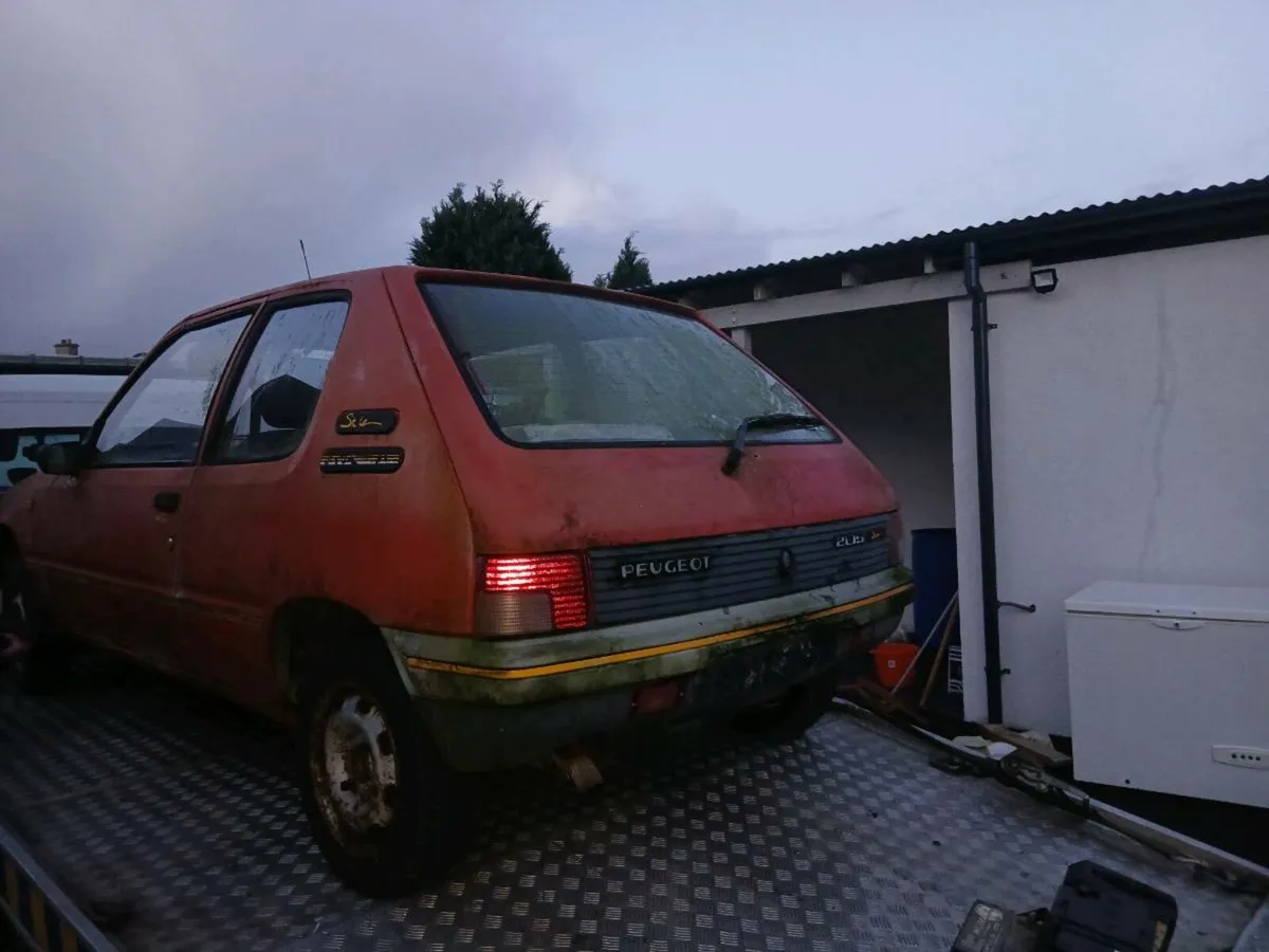 91 Peugeot 205 with old brown log book - Image 1