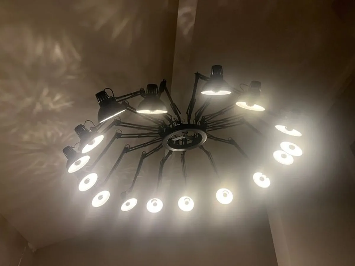 One of a kind bespoke large statement light designed and made by lighting designer  artist - Image 2