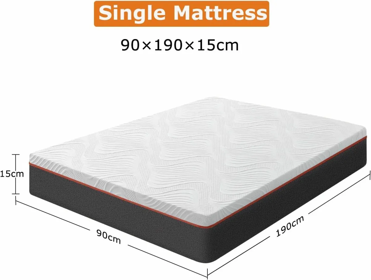 Single Mattress Memory Foam Pressure Relief 90x190 - Image 2