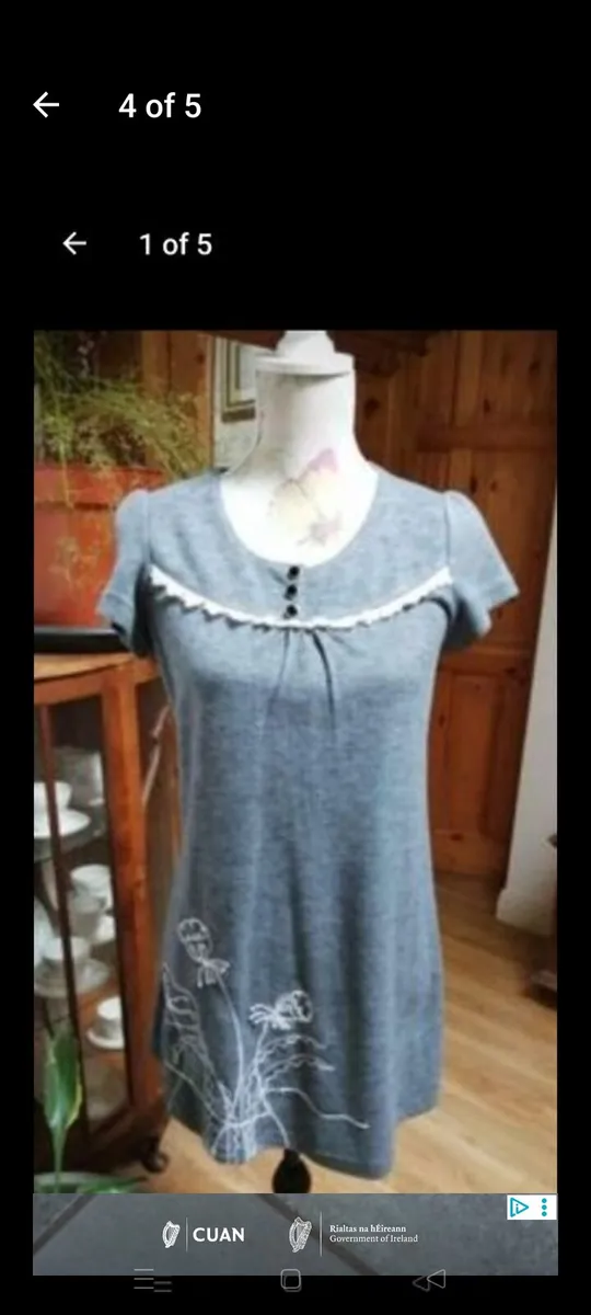 PUSSYCAT grey wool dress, new with tags - Image 1