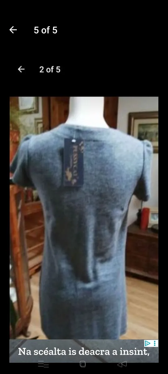 PUSSYCAT grey wool dress, new with tags - Image 2