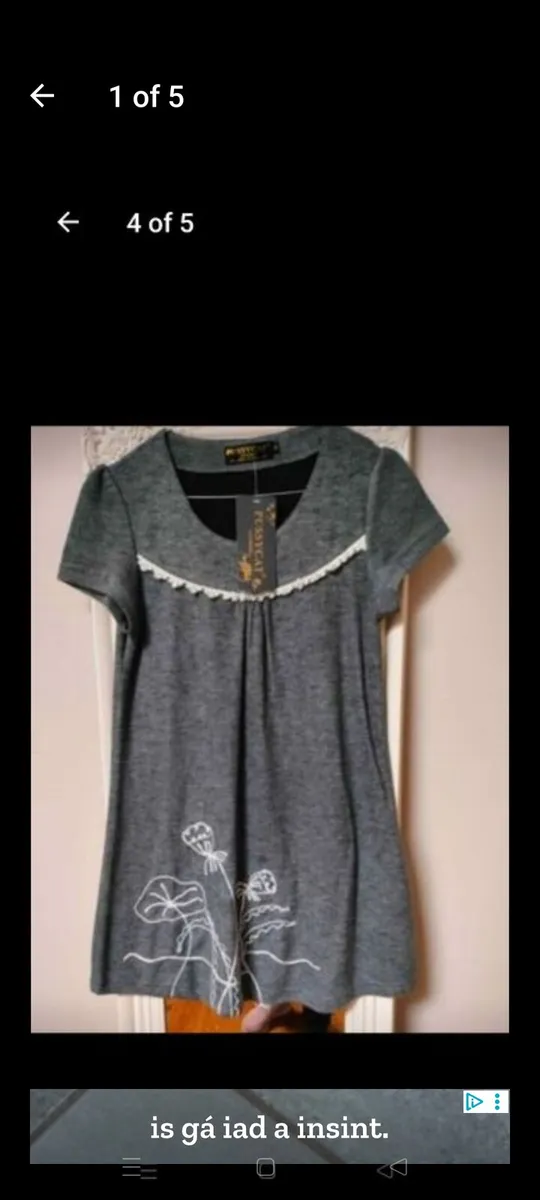 PUSSYCAT grey wool dress, new with tags - Image 3