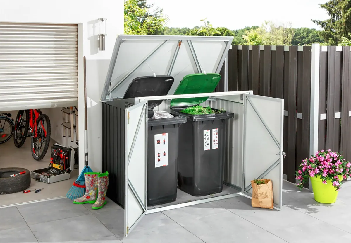 5×3 Steel 2 WheelieBin Cabinets - Image 3