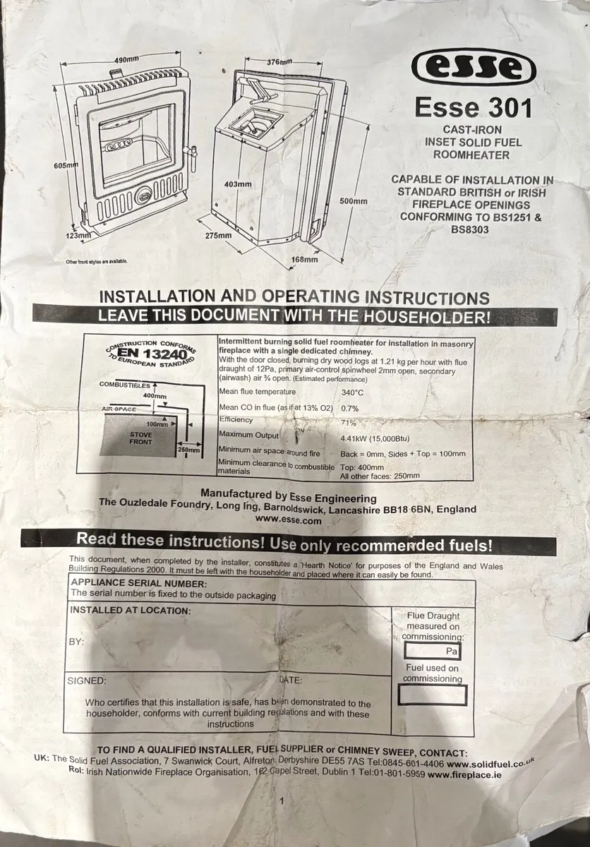 Fire insert/stove - Image 3