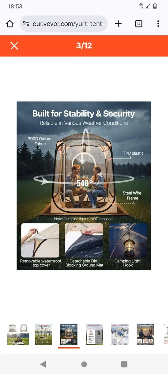 New Clear Pop up bubbleTent - Image 3